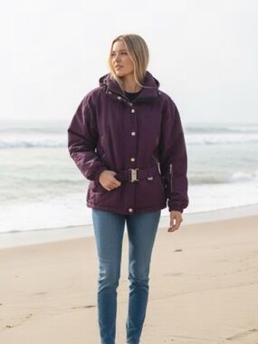 NILS Purple Hooded Puffer Jacket
